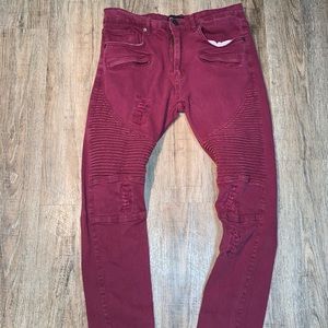 Waimea rockstar skinny jeans maroon 32X